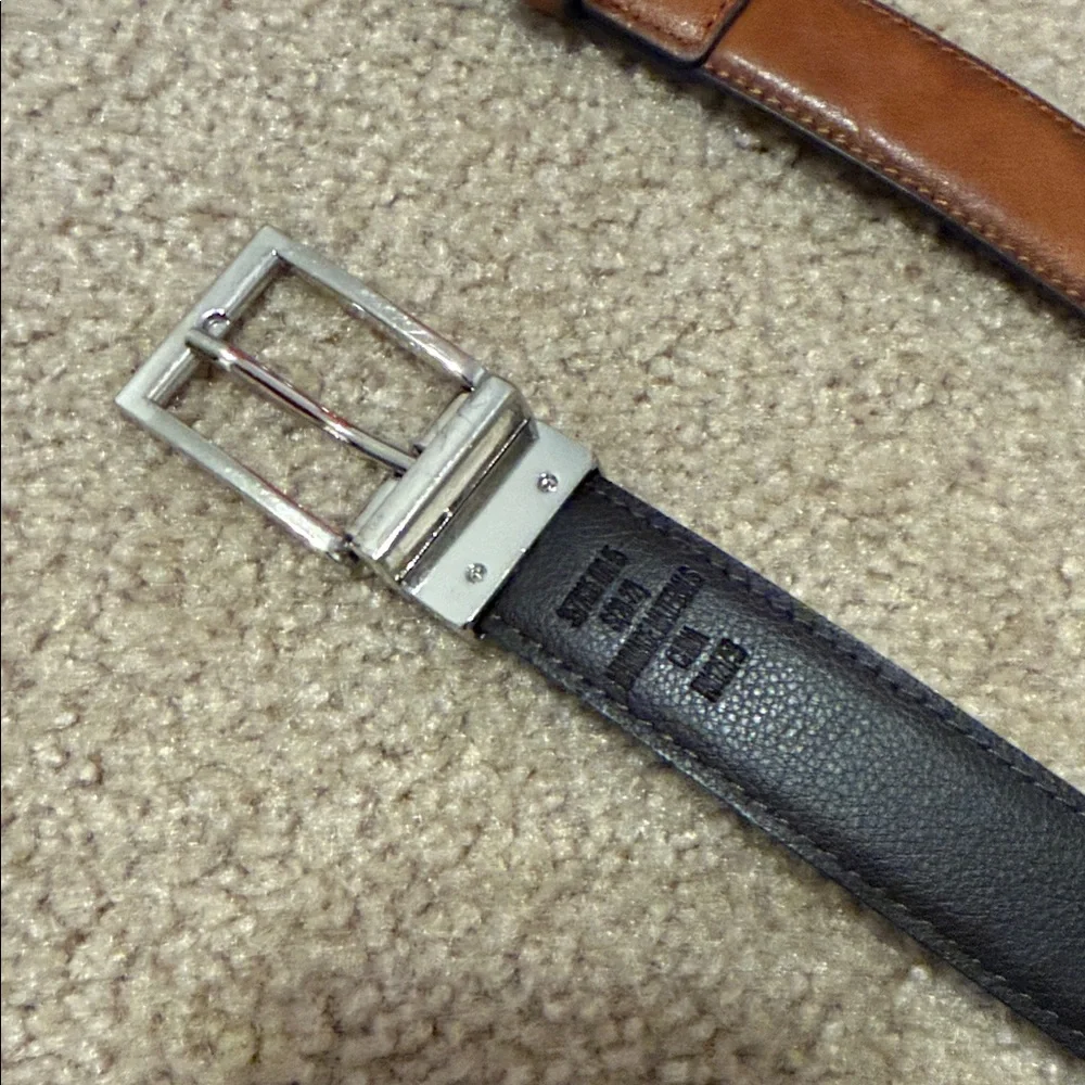 Boy’s Leather Dress Belts - Black and Brown